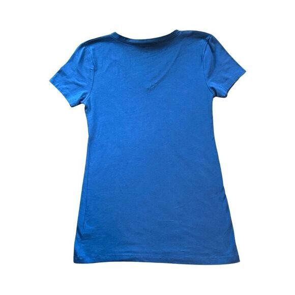 Zenana Outfitters Womans Small Graphic Blue Short Sleeve T-Shirt Size M - Picture 2 of 6